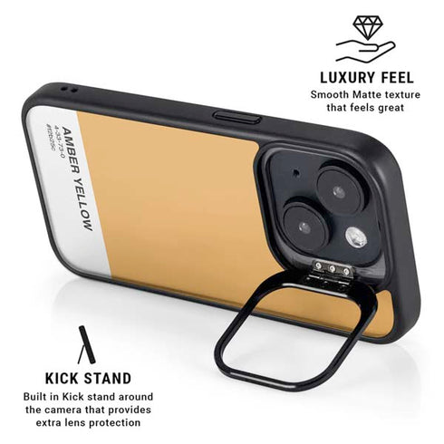 Amber Yellow iPhone 15 Kickstand Case